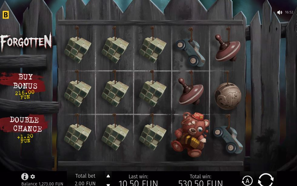 Basspel med 10 fasta linjer och 5x3 rutnät