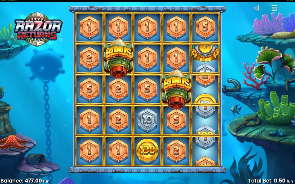 Bonusrundan med Torpedo-symboler som startade Free Spins