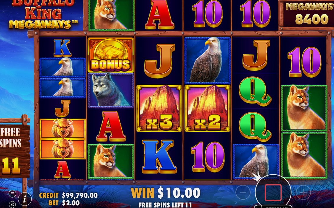 Free spins: Wild med multiplikator på hjul 2 till 5